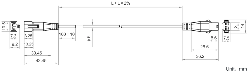 LS-LAC-0046 dimensions (mm)
