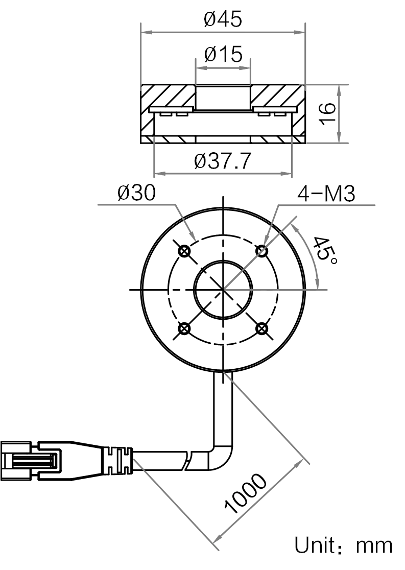 LS-RNG-0360 dimensions (mm)