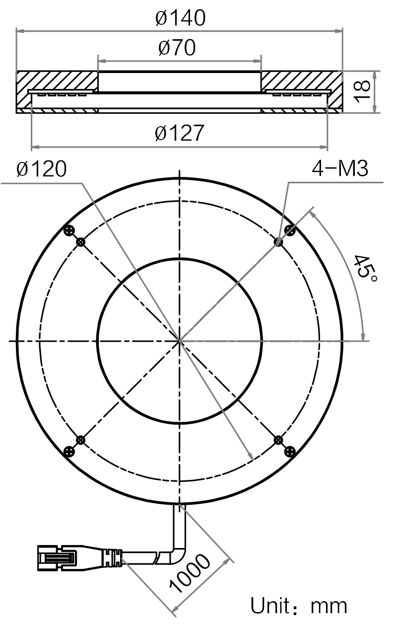 LS-RNG-0450 dimensions (mm)