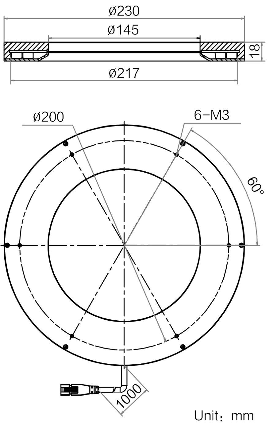 LS-RNG-0486 dimensions (mm)