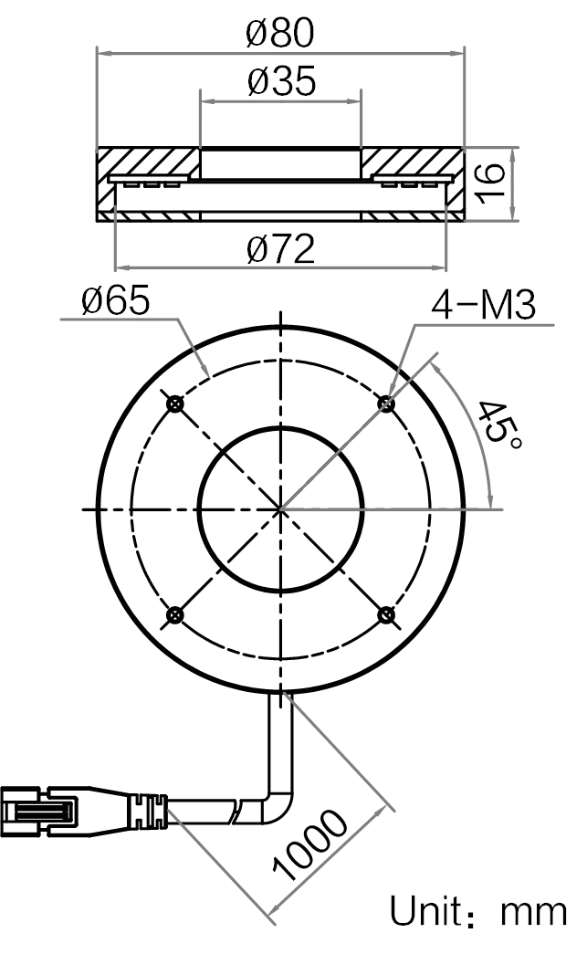 LS-RNG-0392 dimensions (mm)