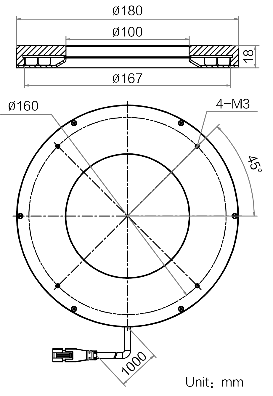 LS-RNG-0466 dimensions (mm)
