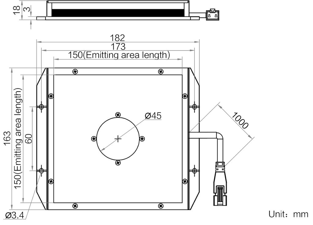 LS-BKL-1375 dimensions (mm)