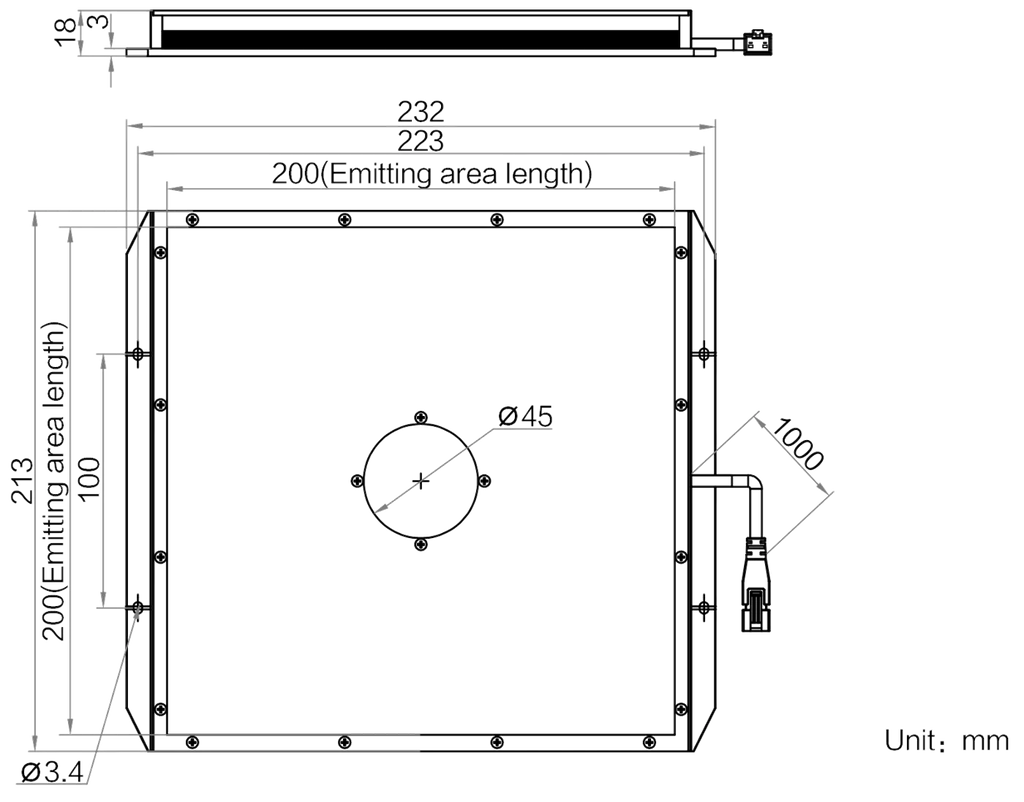 LS-BKL-1380 dimensions (mm)