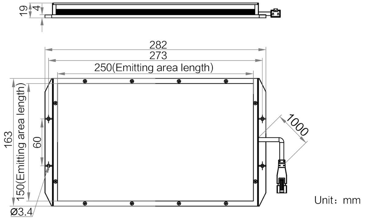 LS-BKL-1382 dimensions (mm)