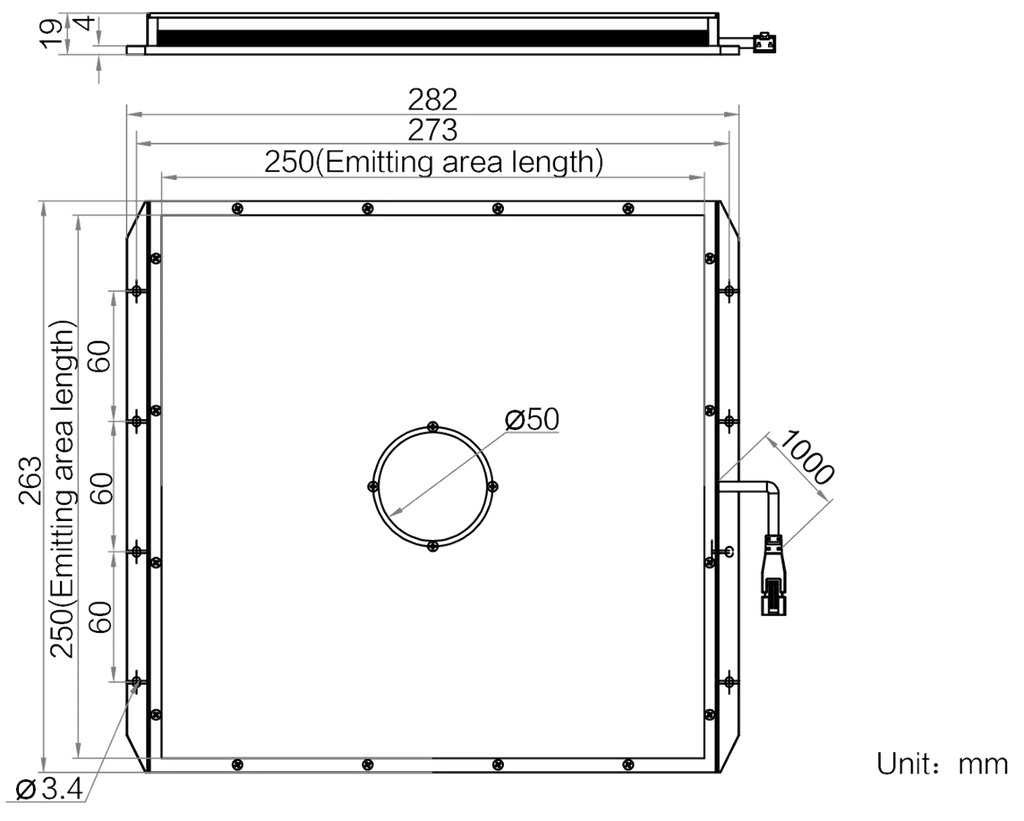LS-BKL-1389 dimensions (mm)