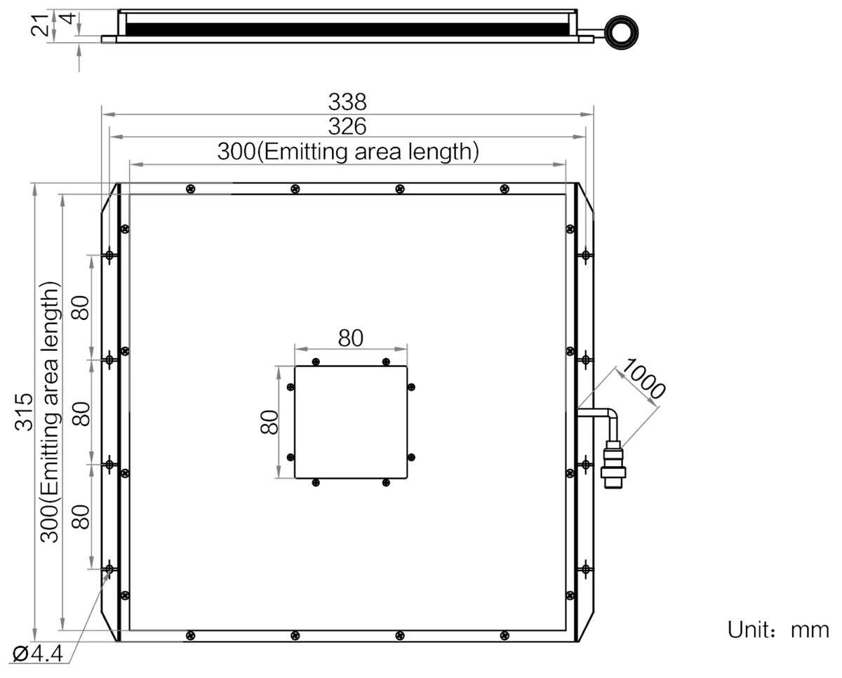 LS-BKL-1400 dimensions (mm)