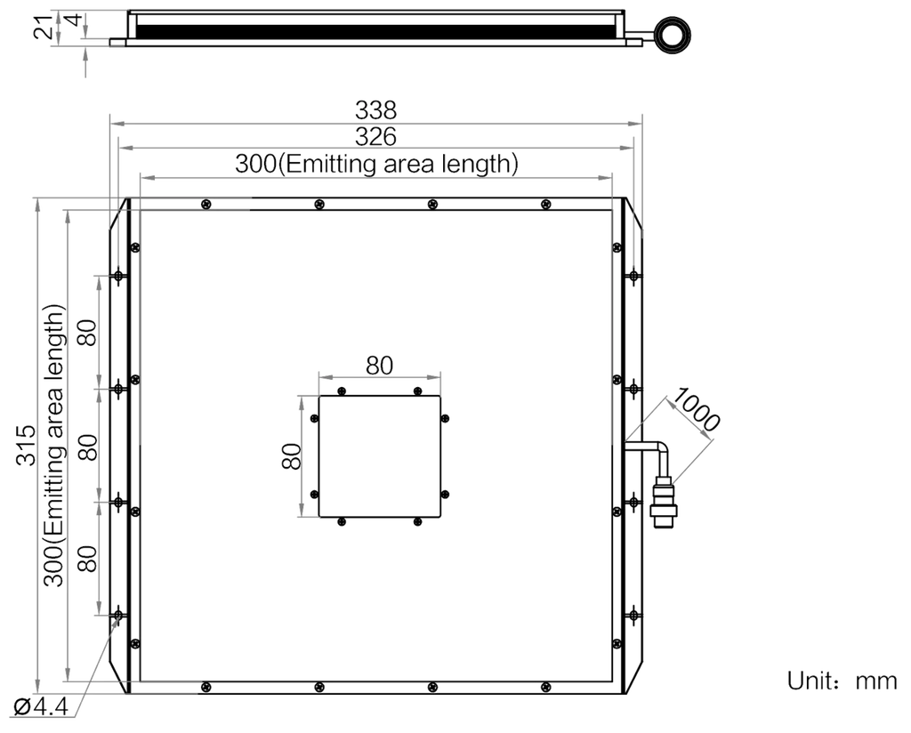 LS-BKL-1401 dimensions (mm)