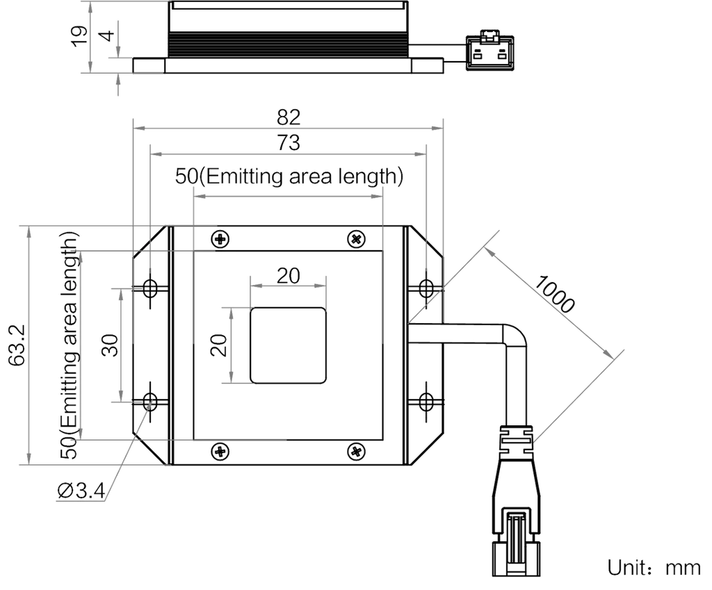 LS-BKL-1363 dimensions (mm)