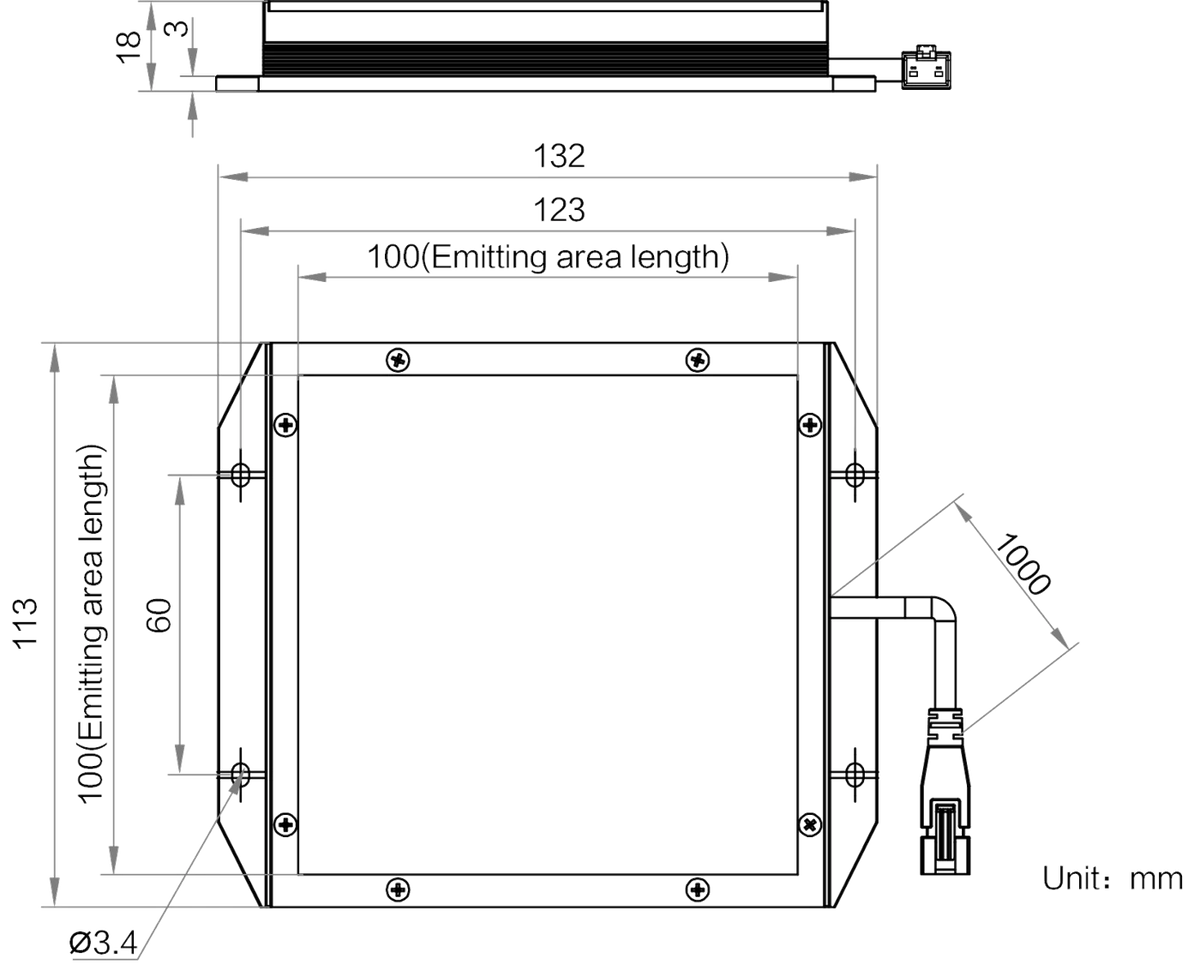 LS-BKL-1455 dimensions (mm)