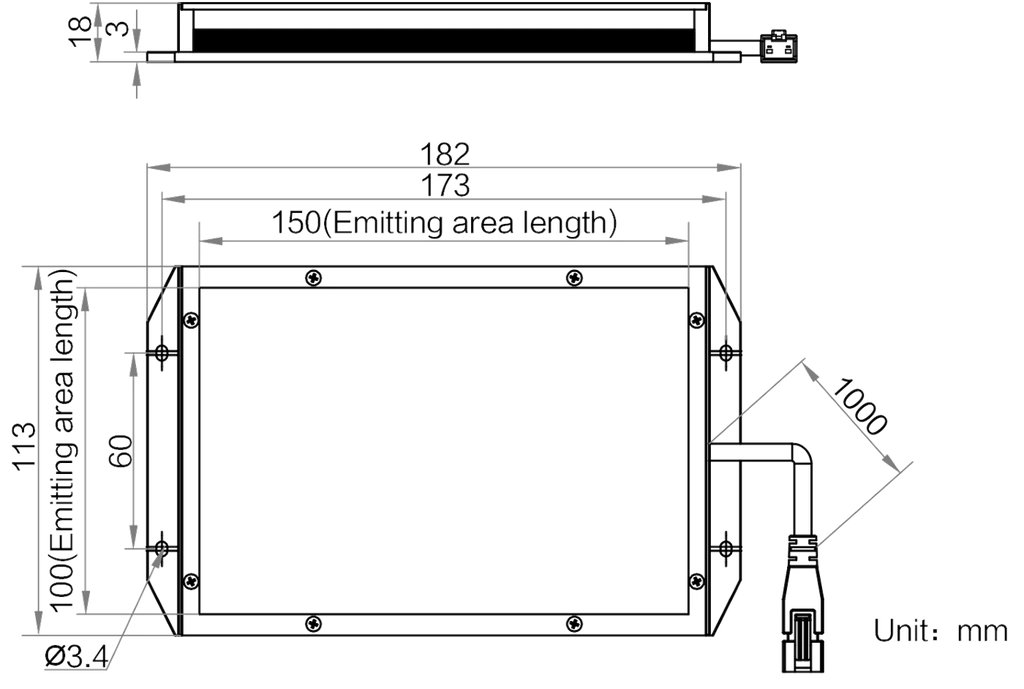 LS-BKL-1463 dimensions (mm)