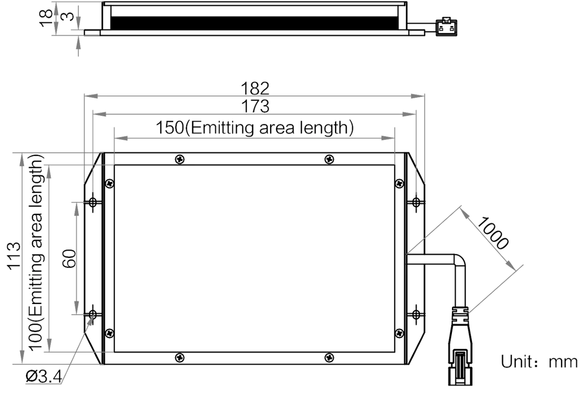 LS-BKL-1463 dimensions (mm)