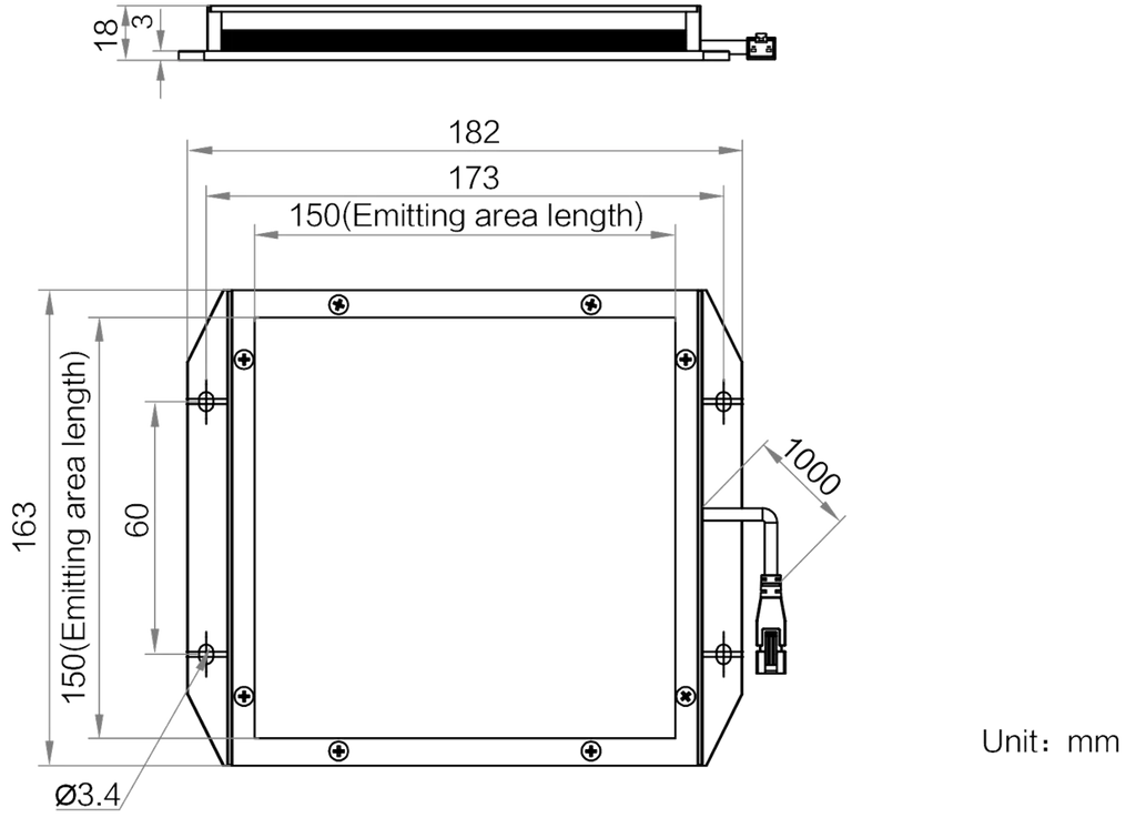 LS-BKL-1467 dimensions (mm)