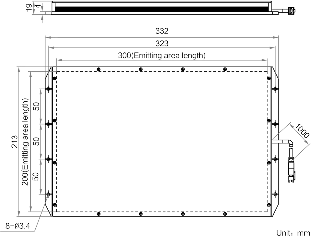 LS-BKL-1484 dimensions (mm)