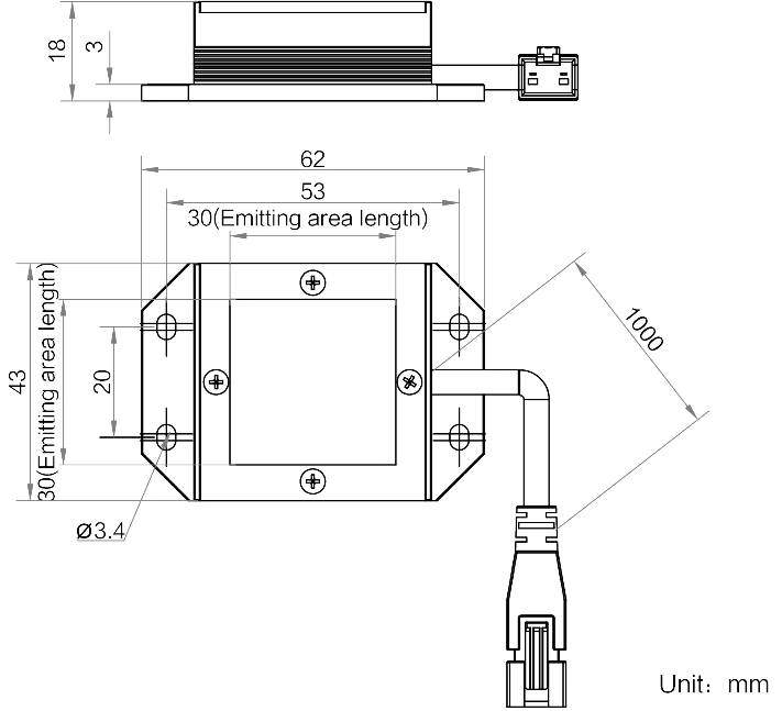 LS-BKL-1440 dimensions (mm)