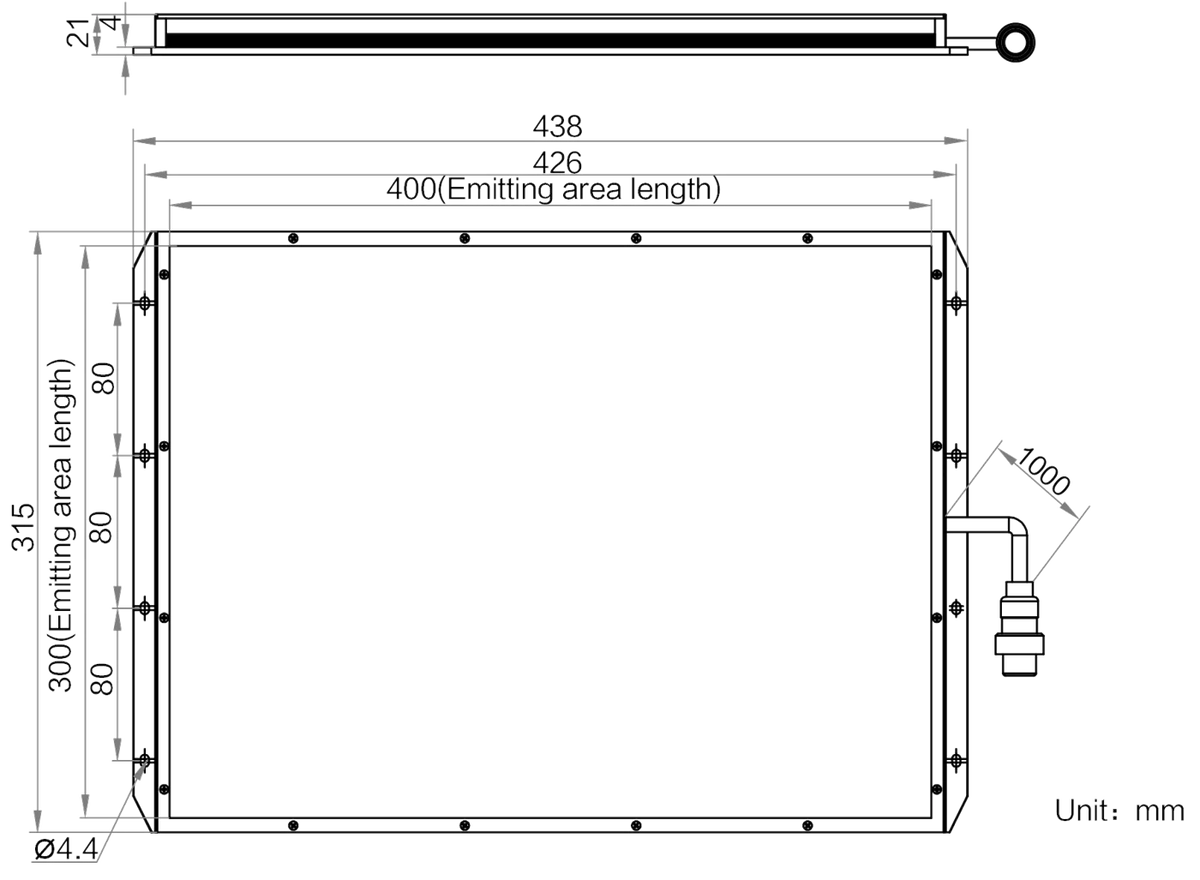 LS-BKL-1495 dimensions (mm)
