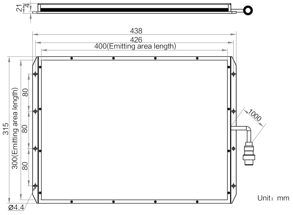 LS-BKL-1499 dimensions (mm)