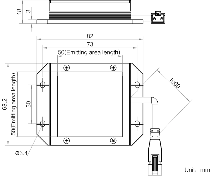 LS-BKL-1448 dimensions (mm)