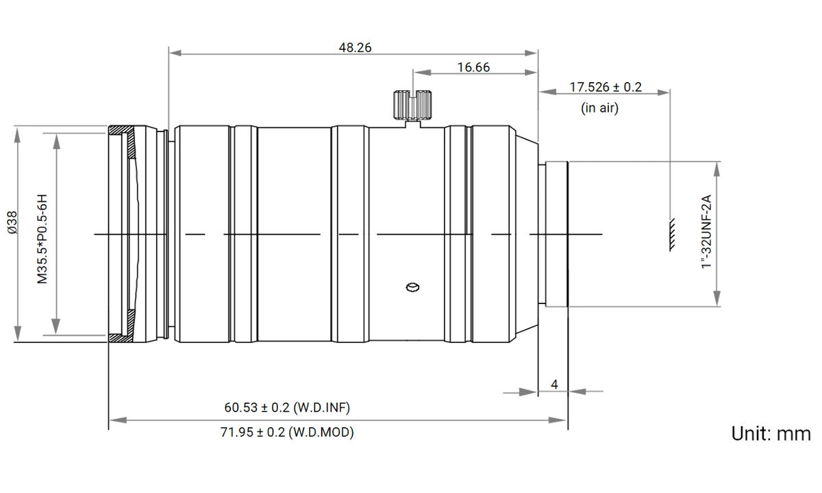 LS-FFL-1414 dimensions (mm)