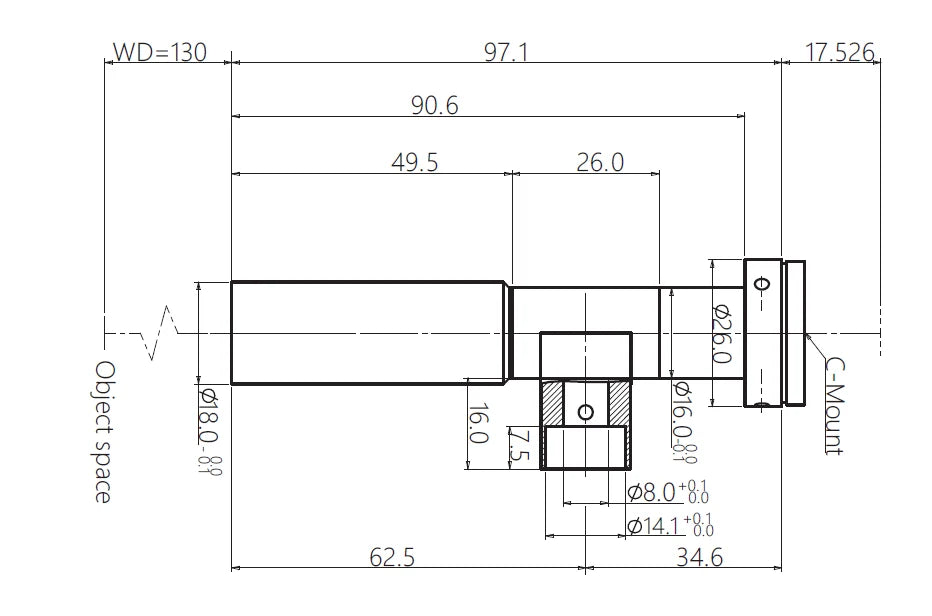 LS-HY-08-130C dimensions (mm)