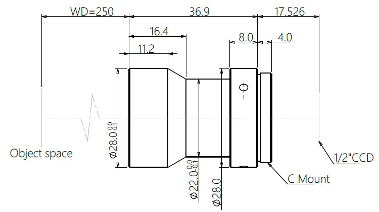 LS-TCL-0525 dimensions (mm)