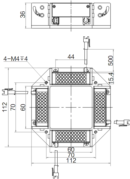 LS-LLAS-112-W dimensions (mm)