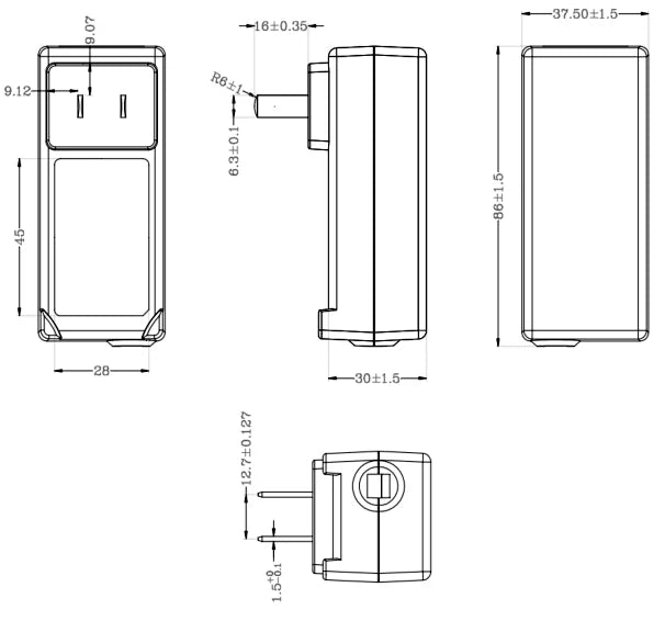 LS-CBL-0253 dimensions (mm)
