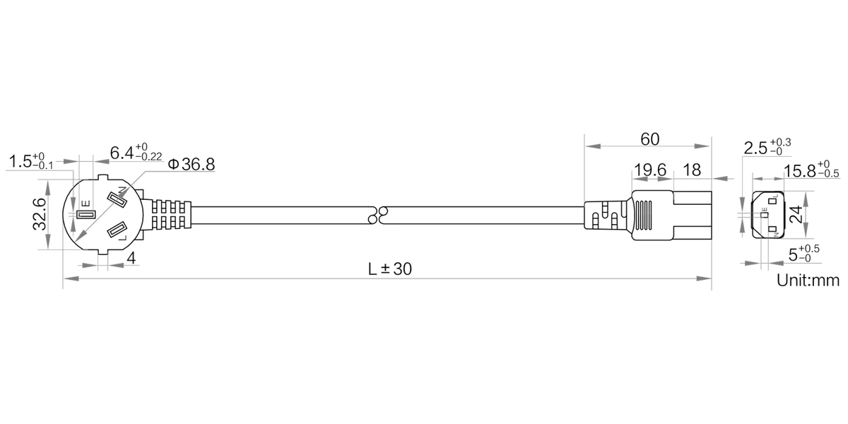 LS-C13-3 dimensions (mm)