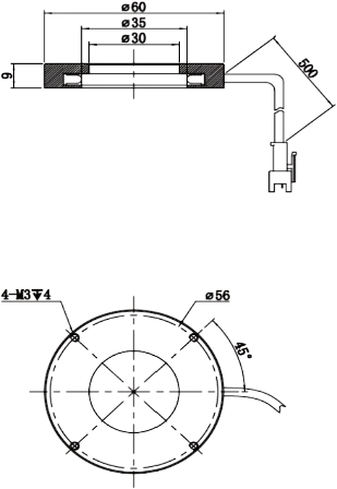 LS-RNG-0500 dimensions (mm)