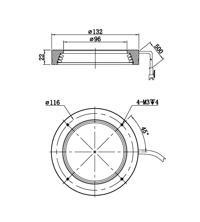 LS-RNG-0524 dimensions (mm)