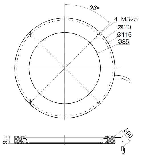 LS-RNG-0517 dimensions (mm)