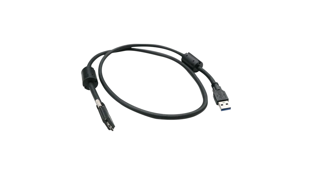 Camera Data Cable, Micro-B male (with screw) to A male, 3 m, drag-chain use, 6.8 mm cable (LS-CBL-0134)
