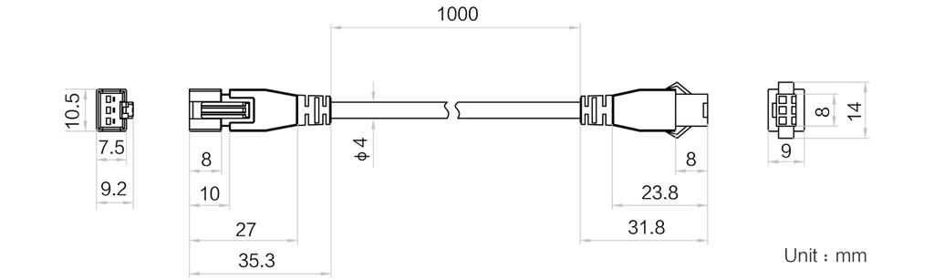 LS-LAC-0020 dimensions (mm)