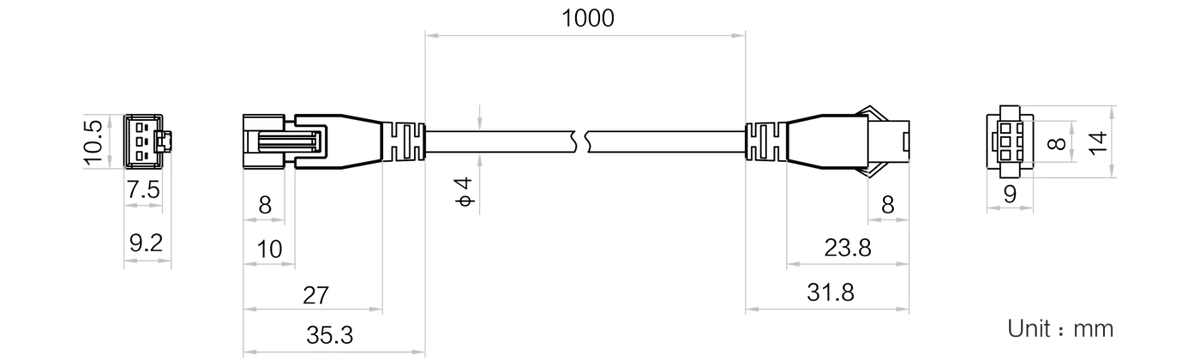 LS-LAC-0020 dimensions (mm)