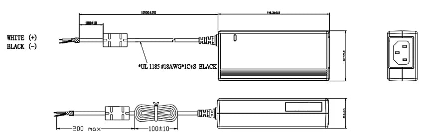 LS-CBL-0259 dimensions (mm)