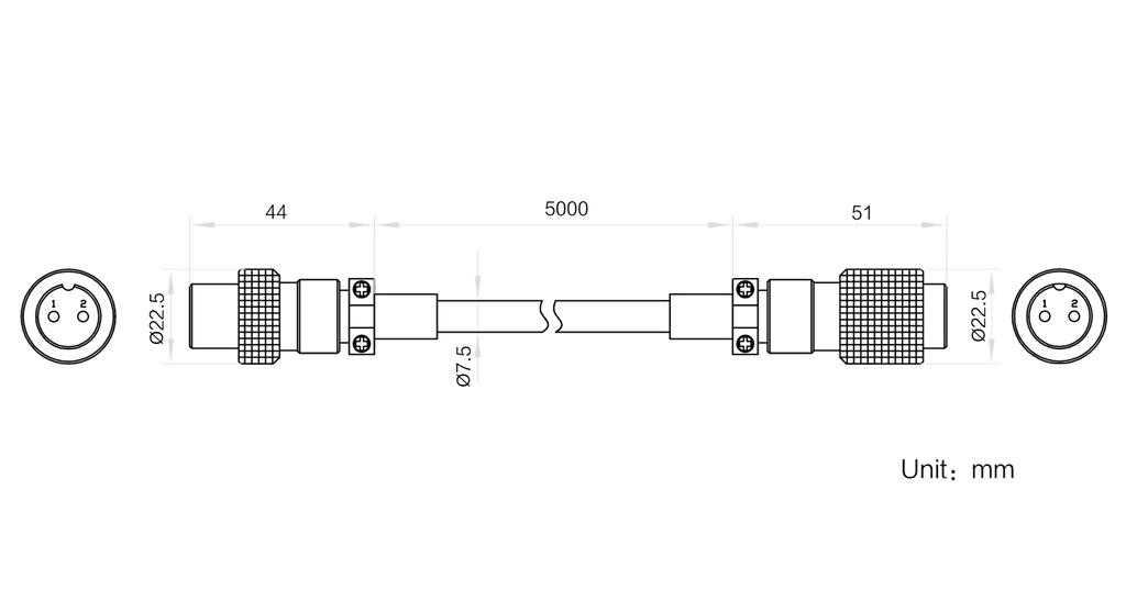 LS-LW-005-1-B19 dimensions (mm)