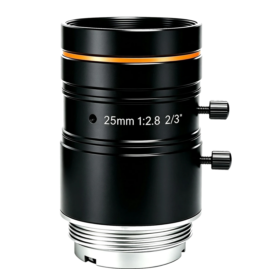 25mm, F2.8, 2/3", 8MP Lens, C-Mount, size Φ29 × 40.5 mm (LS-FFL-1492)