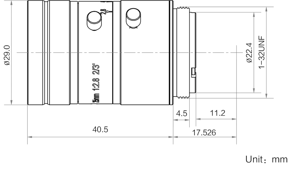 LS-FFL-1492 dimensions (mm)