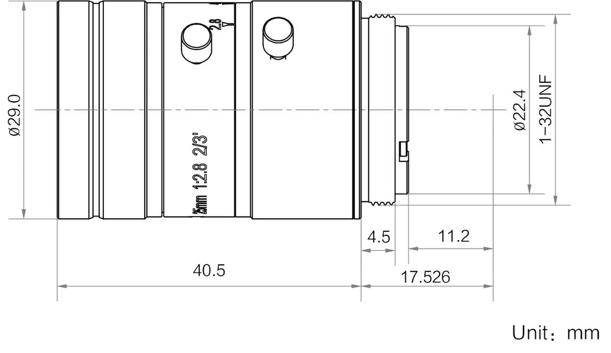 LS-FFL-1492 dimensions (mm)