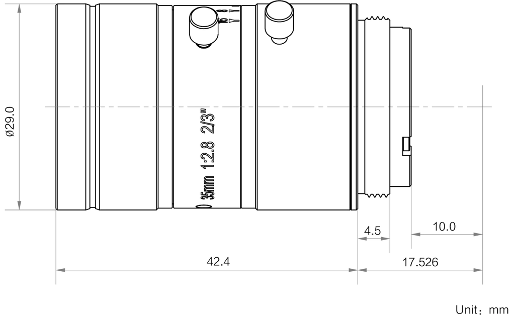 LS-FFL-1493 dimensions (mm)