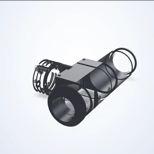 0.5× telecentric lens, 2/3", C-mount, wavelength 525 nm, WD 132.3 mm
