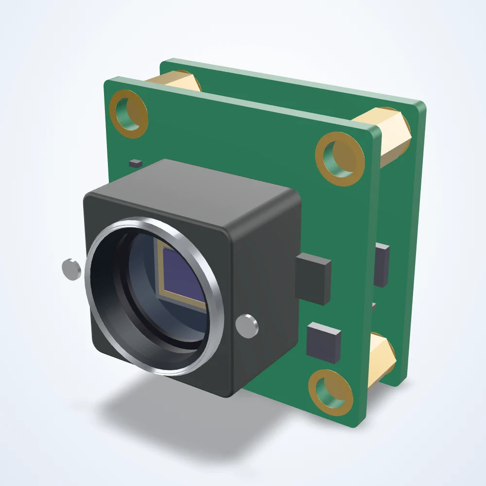 5 MP USB area scan camera, 1/1.8" global shutter, 77 fps, M12
