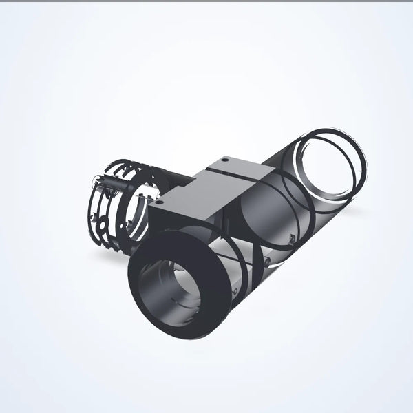 0.5× telecentric lens, 2/3", C-mount, wavelength 6000 K, WD 132.3 mm