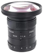 8 mm, 1", 10 MP, C-mount Machine Vision Lens, F1.4-16 Manual iris (LS-FFL-0600)