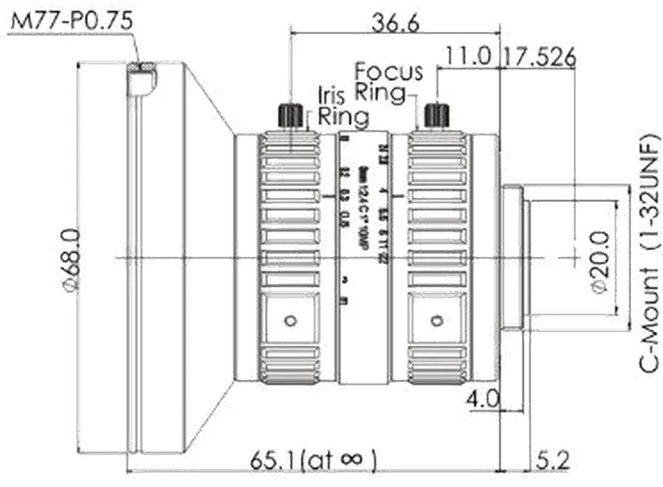 LS-FFL-0602 dimensions (mm)