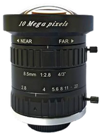 8.5 mm, 4/3", 10 MP, C-mount Machine Vision Lens (LS-FFL-0702)
