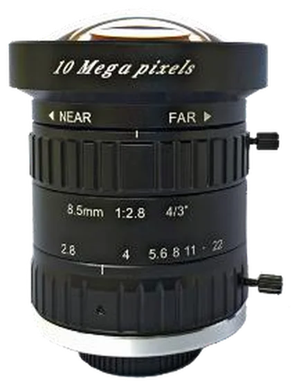 8.5 mm, 4/3", 10 MP, C-mount Machine Vision Lens (LS-FFL-0702)