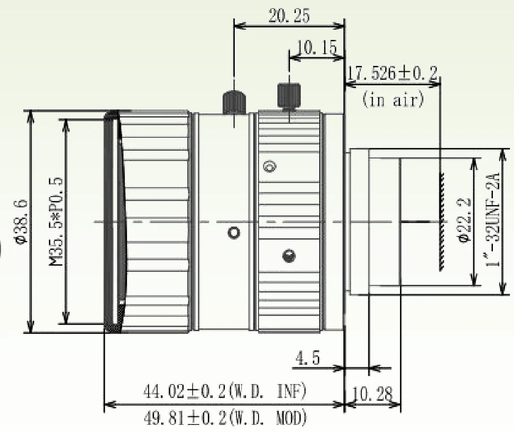 LS-FFL-0552 dimensions (mm)