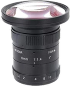 8 mm, 1", 5 MP, C-mount Machine Vision Lens (LS-FFL-0599)