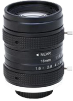 16 mm, 1", 5 MP, C-mount Machine Vision Lens, -0.016x, F1.6 Manual iris (LS-FFL-0611)